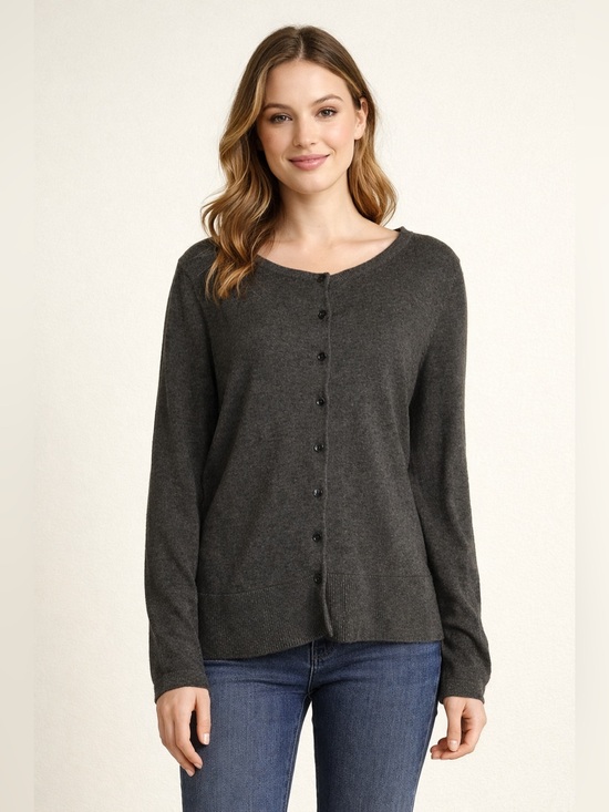Style & Co. Sweaters - Style & Co Dark Gray Button Down Sweater/Cardigan (M)